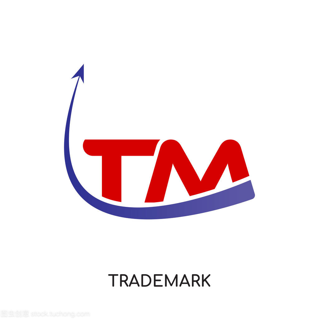商标徽标图像被隔离在白色背景为您的网站